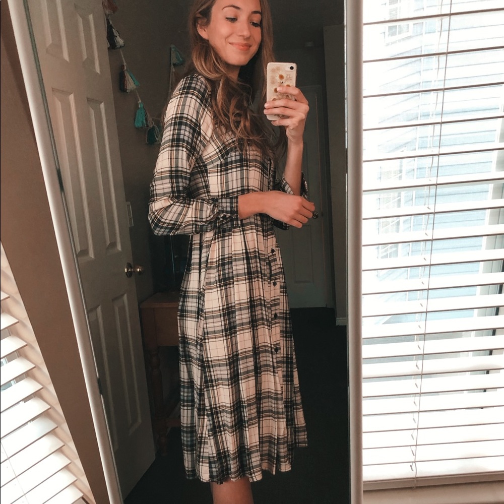 ASOS New checkered black, white & yellow dress